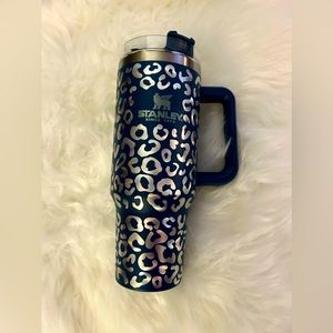 Stanley 40 oz mug with Navy Blue Leopard overlay NEW IN BOX